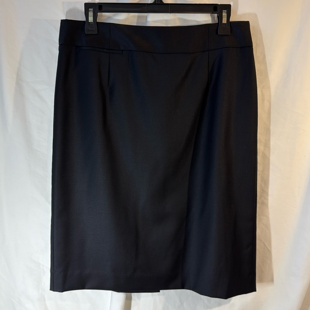 J Crew black fully-lined wool skirt. 10.